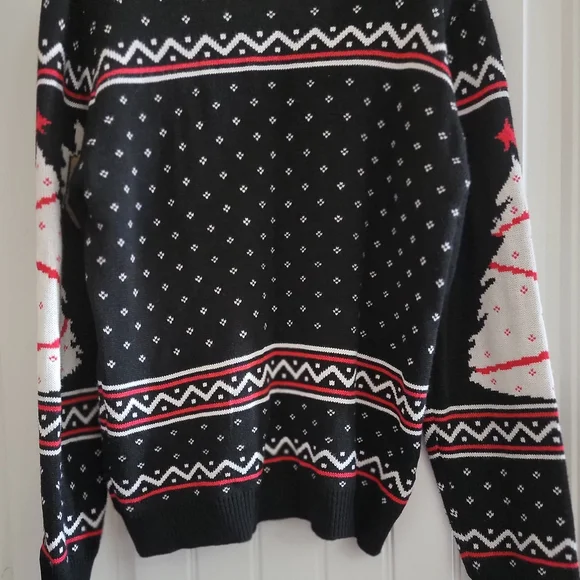 Rick & Morty Festive Black and Red Crewneck Sweater - Picture 2 of 4